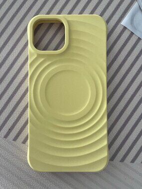 Pale Yellow Ripple Texture Case for iPhone | Minimalist Aesthetic